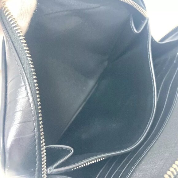 BURBERRY Check pattern Embossed Clutch Bag Pouch Black/SilverHardware - Picture 10 of 13